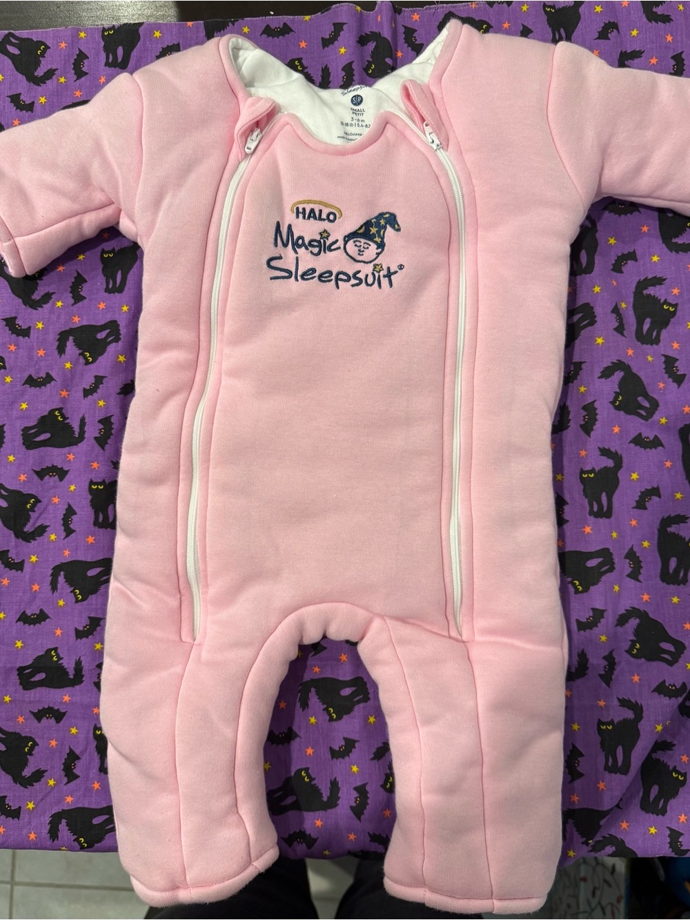HALO Pink and Cream Magic Sleepsuit One-Piece (2) quantity